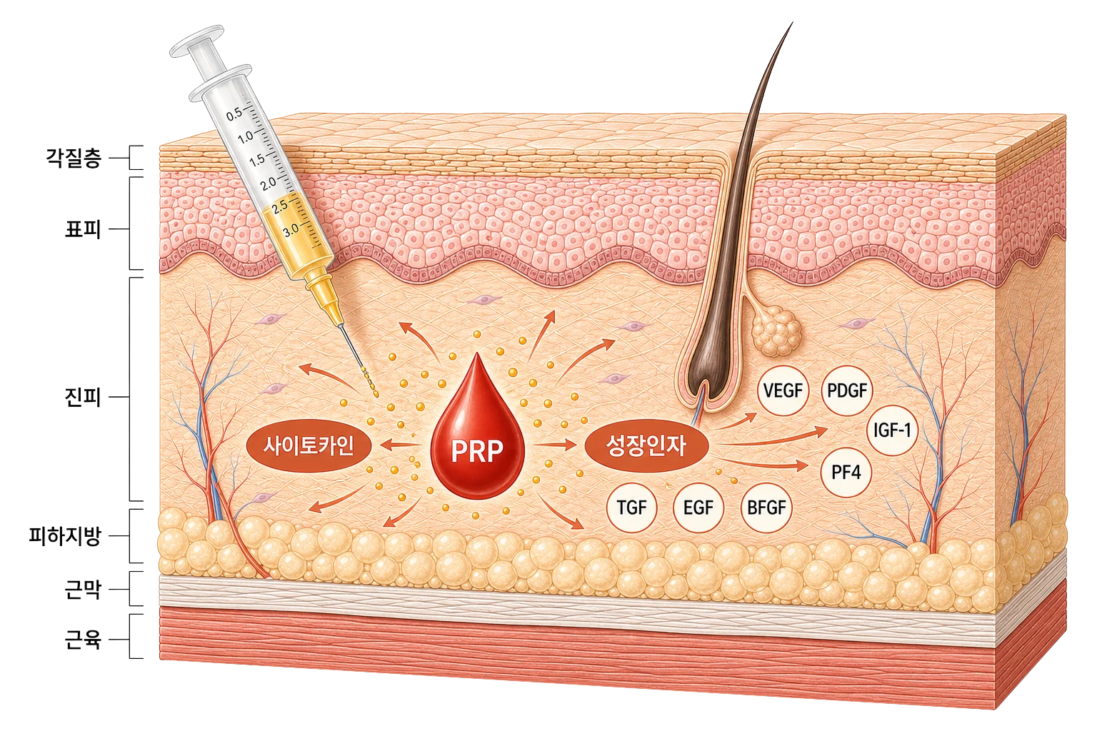 피부에 PRP 주입 시 효과
