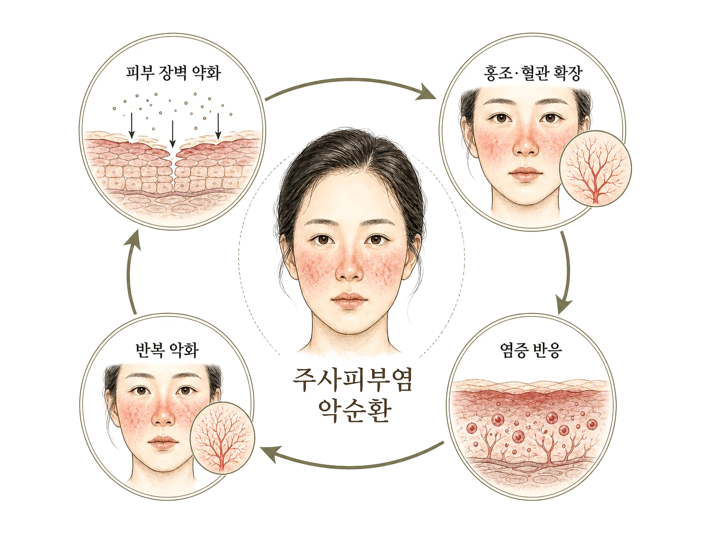 주사 피부염 악순환 사이클